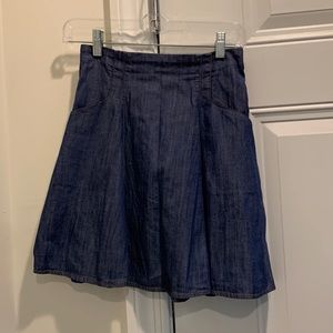 Denim Skirt With Pockets